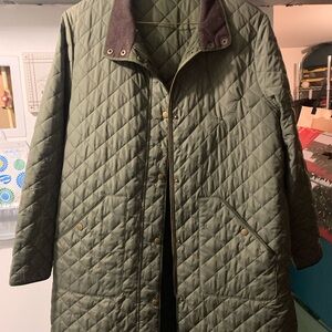 Lands' End Olive Quilted Jacket